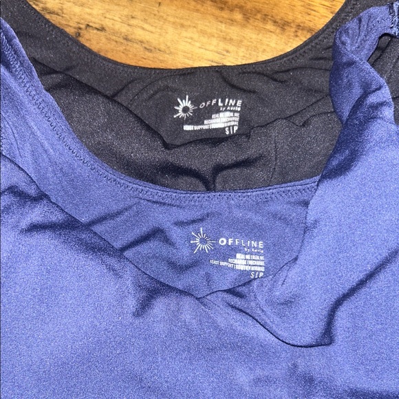 Offline by Aerie Black and Blue Sports Bras  Size Small GUC - Picture 2 of 3
